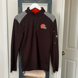 Men’s Majestic Brown’s Half-Zip